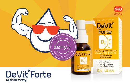 Jaké jsou recenze na olejovou suspenzi DeVit® Forte s vitaminem D3, který napomáhá zdravé imunitě a příznivě ovlivňuje stav kostí, zubů a činnost svalů?