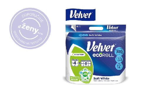 Je možné, že šetří místo i přírodu a přitom je pořád hedvábně měkký? Podívejte se, co na toaletní papír Velvet® ecoROLL Soft White řekli naši testeři