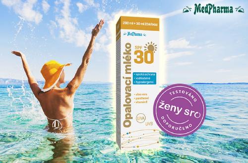 Opalovací mléko s aloe vera  SPF 30 vás skvěle ochránilo před popálením a podpořilo vaše krásné opálení